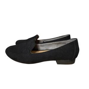 Me Too Promise Flat Women's Size 9 Black Slip On Loafers Preppy Comfort Dressy